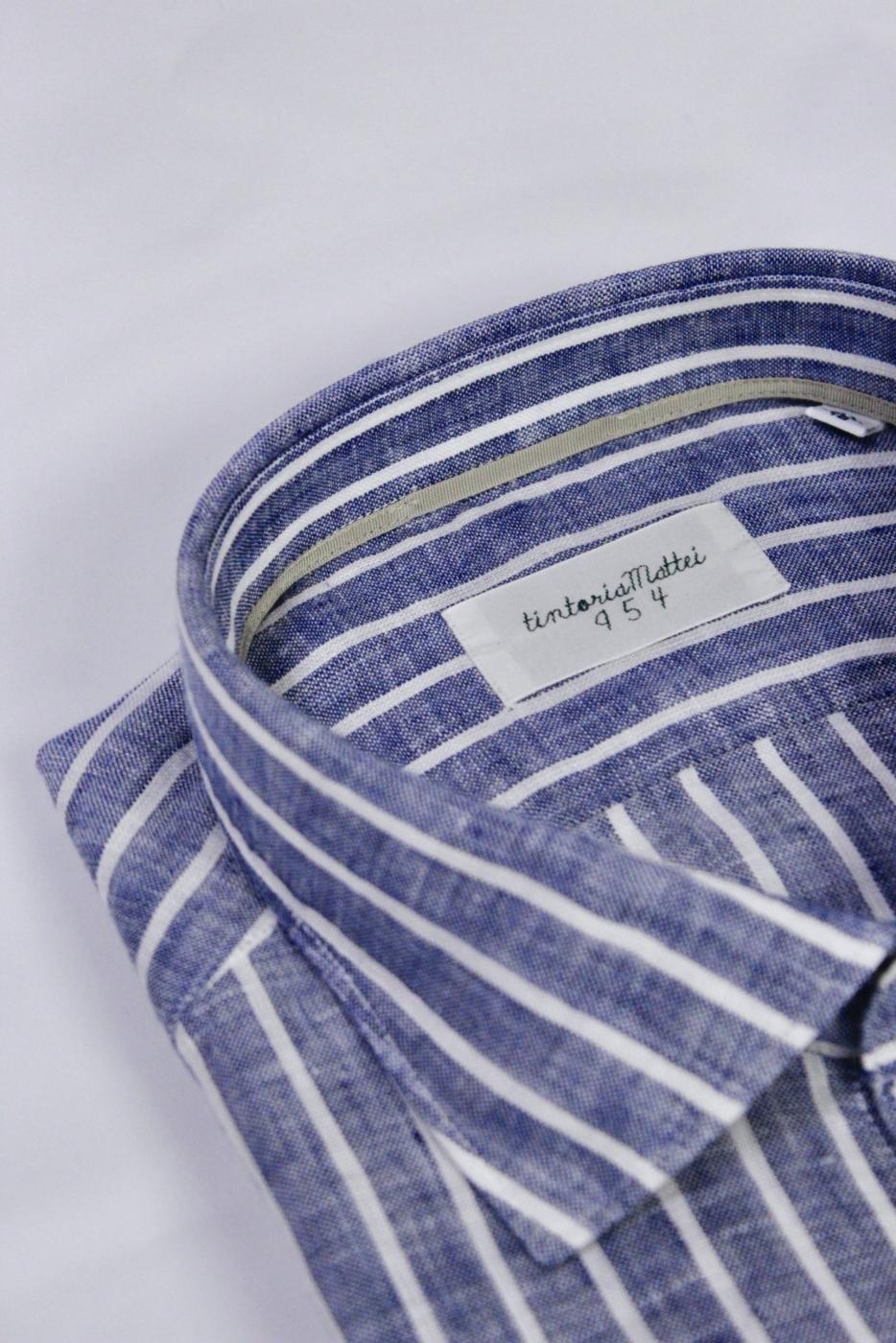 Camisa Mattei Lino Rayas