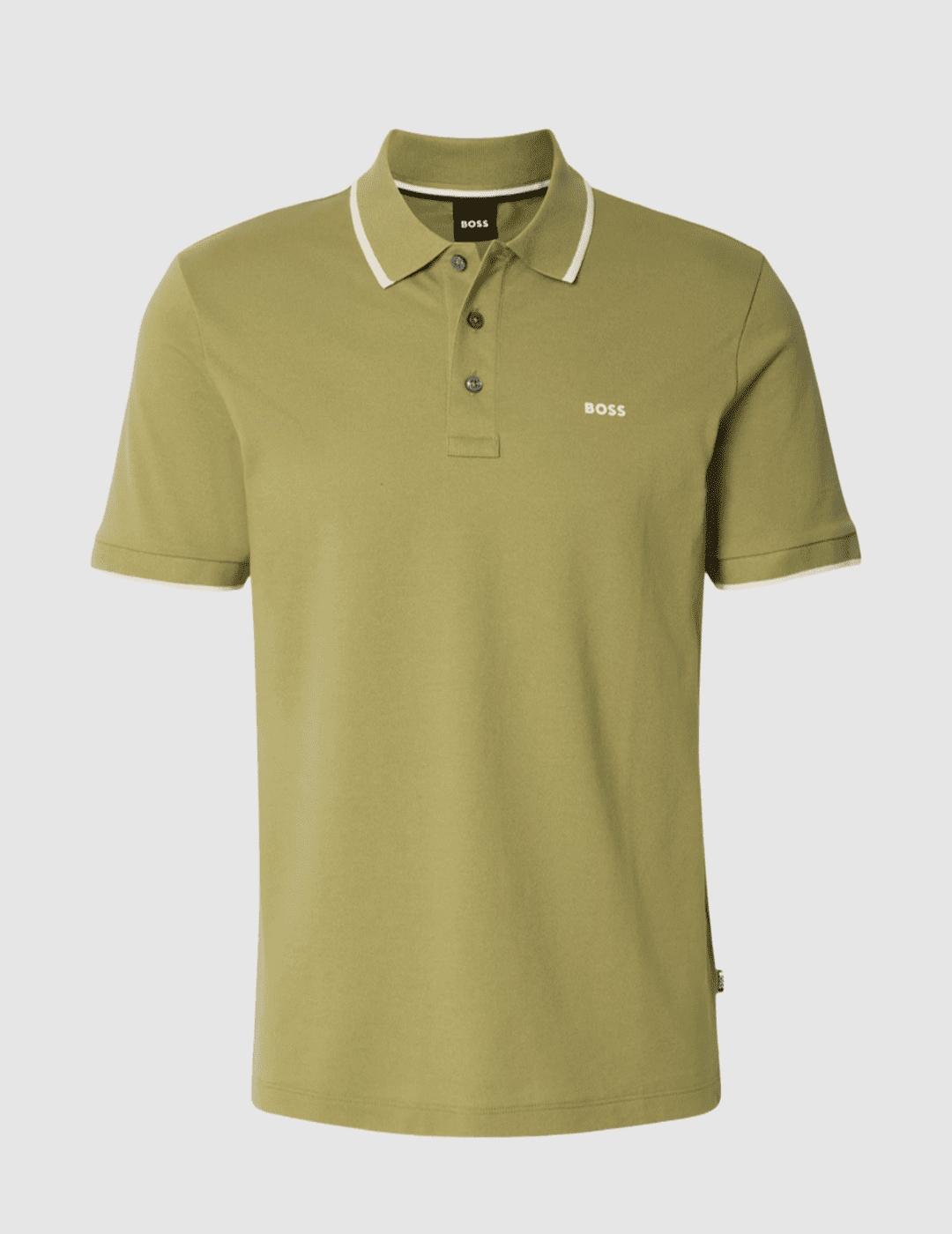 Polo Parlay BOSS Verde para Hombre.