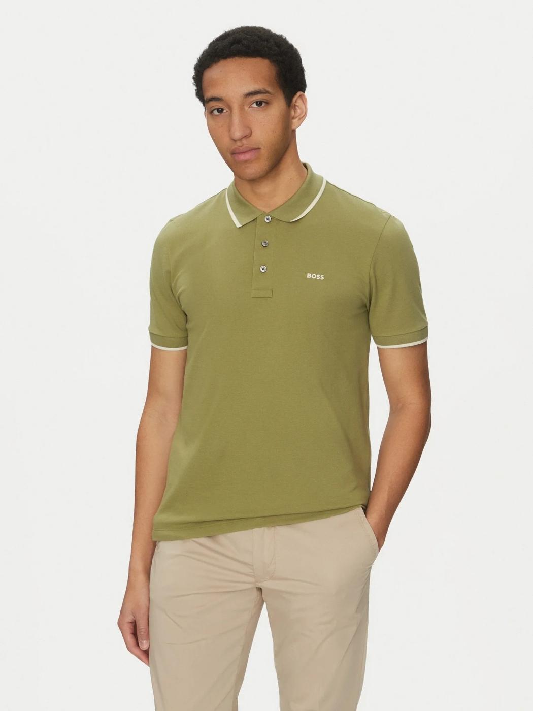 Polo Parlay BOSS Verde para Hombre.