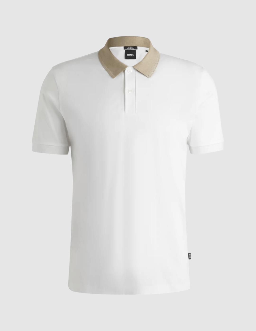 Polos BOSS Blanco combinado para Hombre.