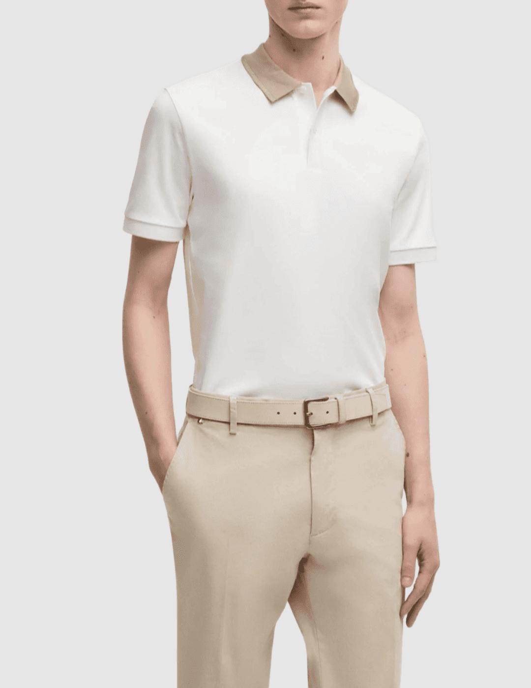 Polos BOSS Blanco combinado para Hombre.