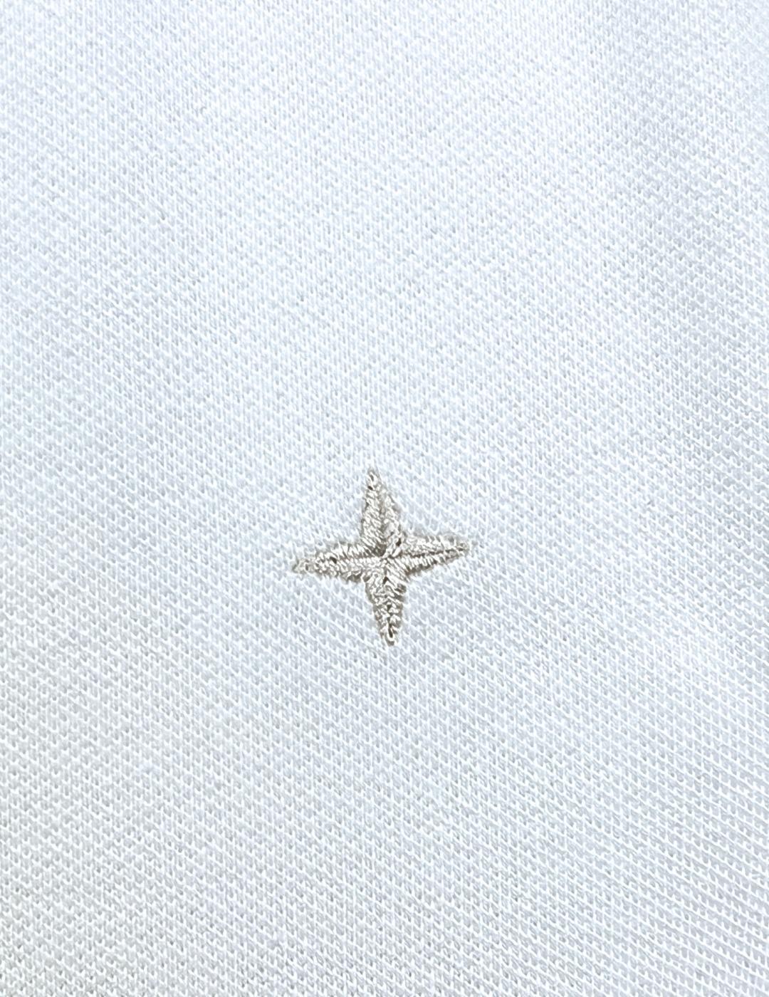 Polo Stone Island blanco para hombre