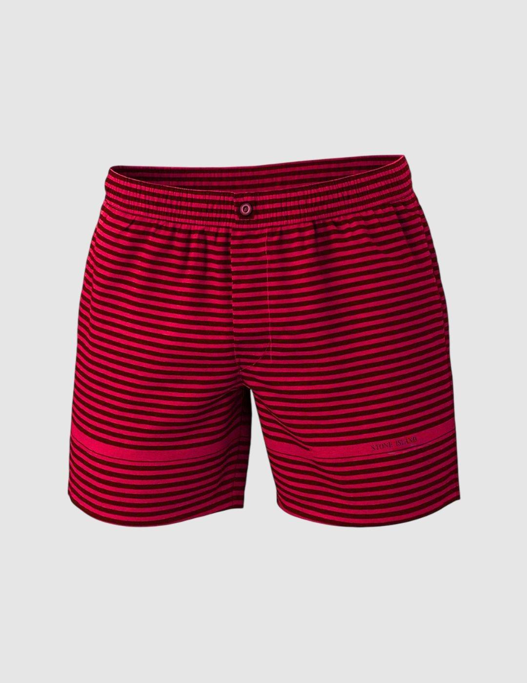 Bañador Stone Island rojo Hombre.