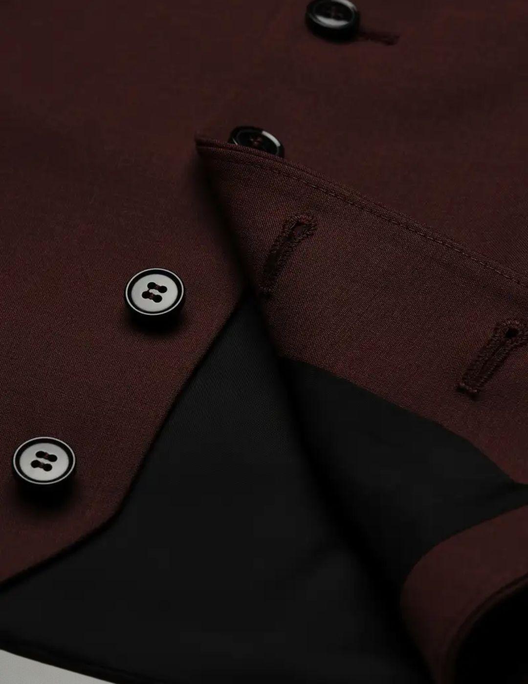 Traje 3 Pcs. Slim Terracota DIGEL