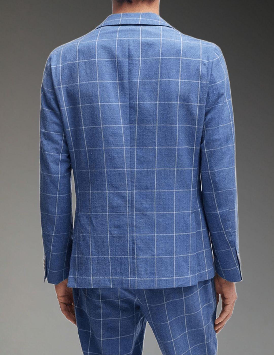 Traje BOSS de dos piezas slim fit a cuadros