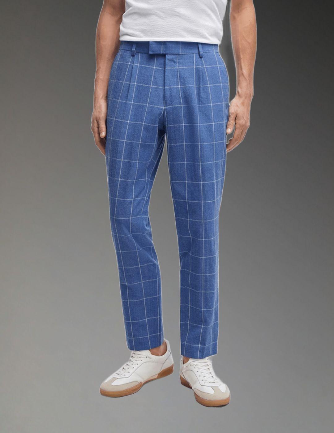 Traje BOSS de dos piezas slim fit a cuadros