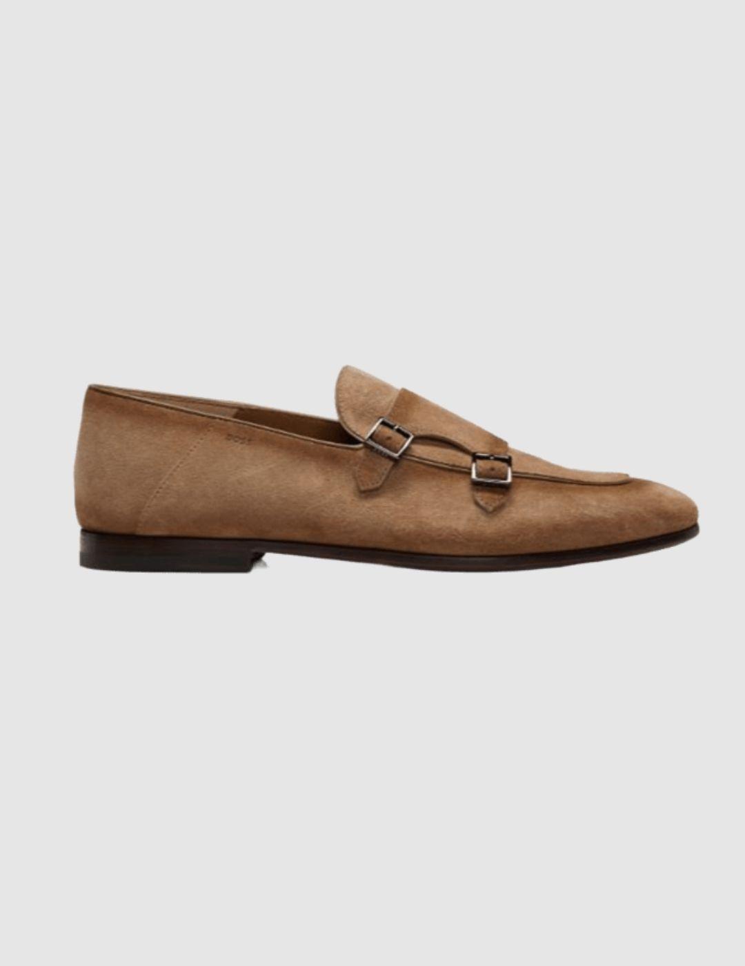 Zapatos Doble Hebilla BOSS Beige para Hombre