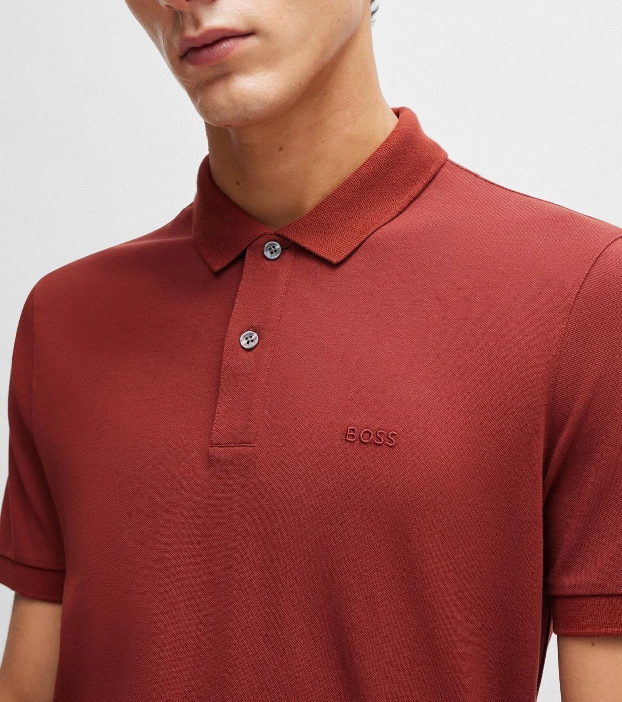 Polo básico BOSS Granate Hombre