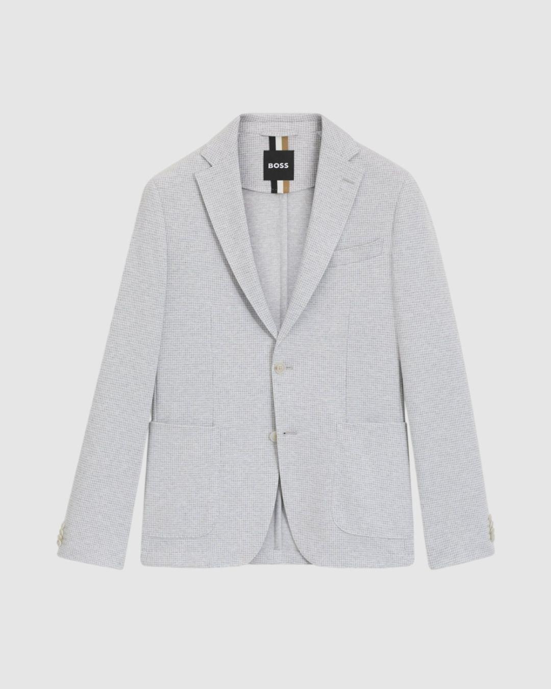 Blazer ajustado de algodón con estampado