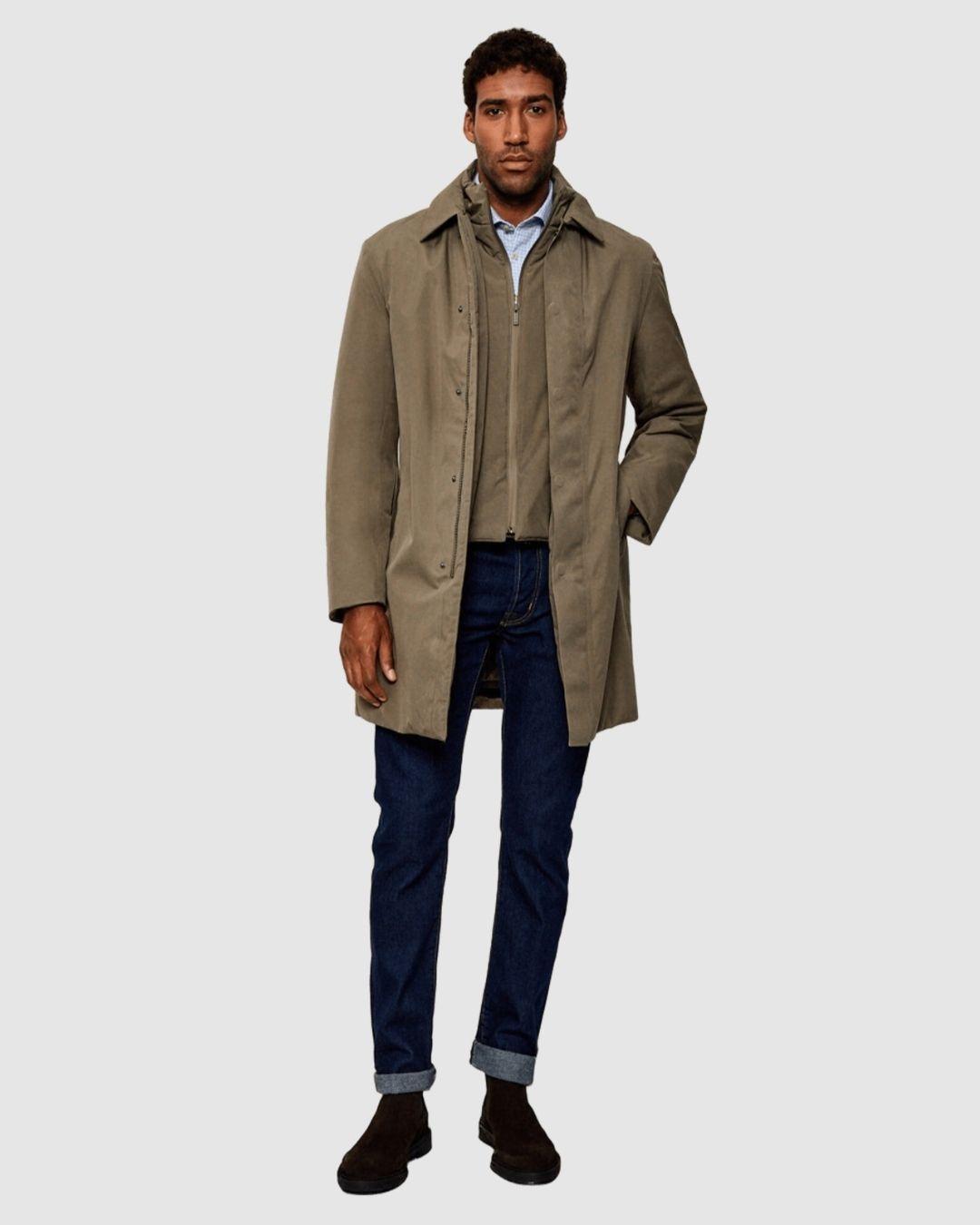 Abrigo impermeable de GORE-TEX® con pechera desmontable