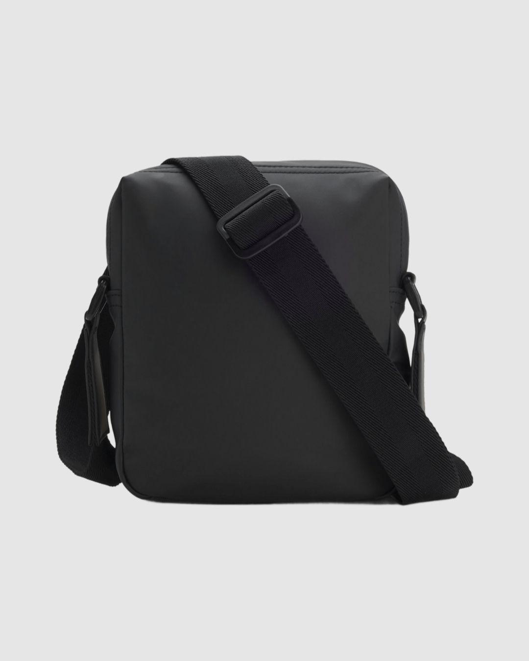 Bolso de tela revestida con parche logo BOSS