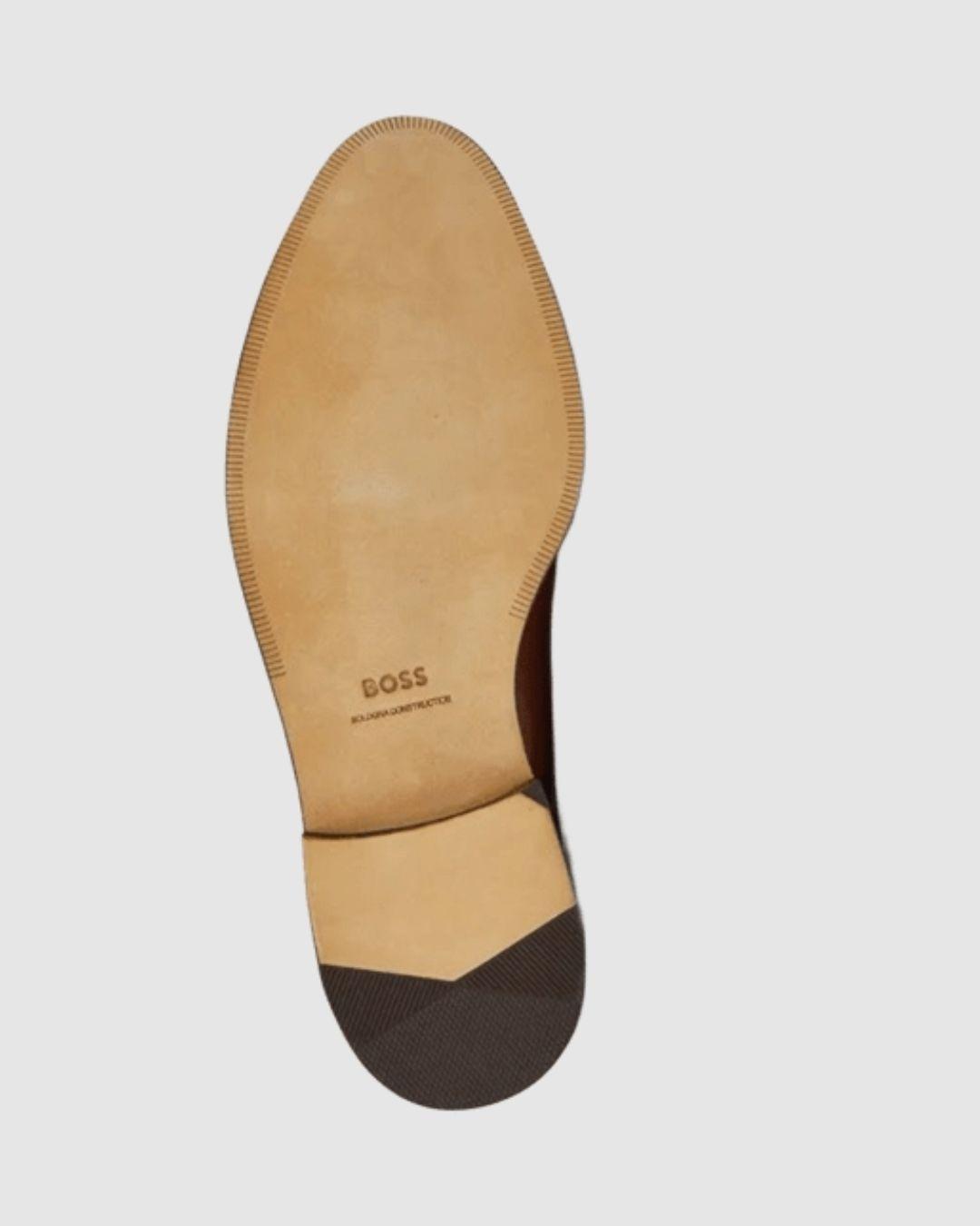 Zapatos Derby en piel con suela de cuero