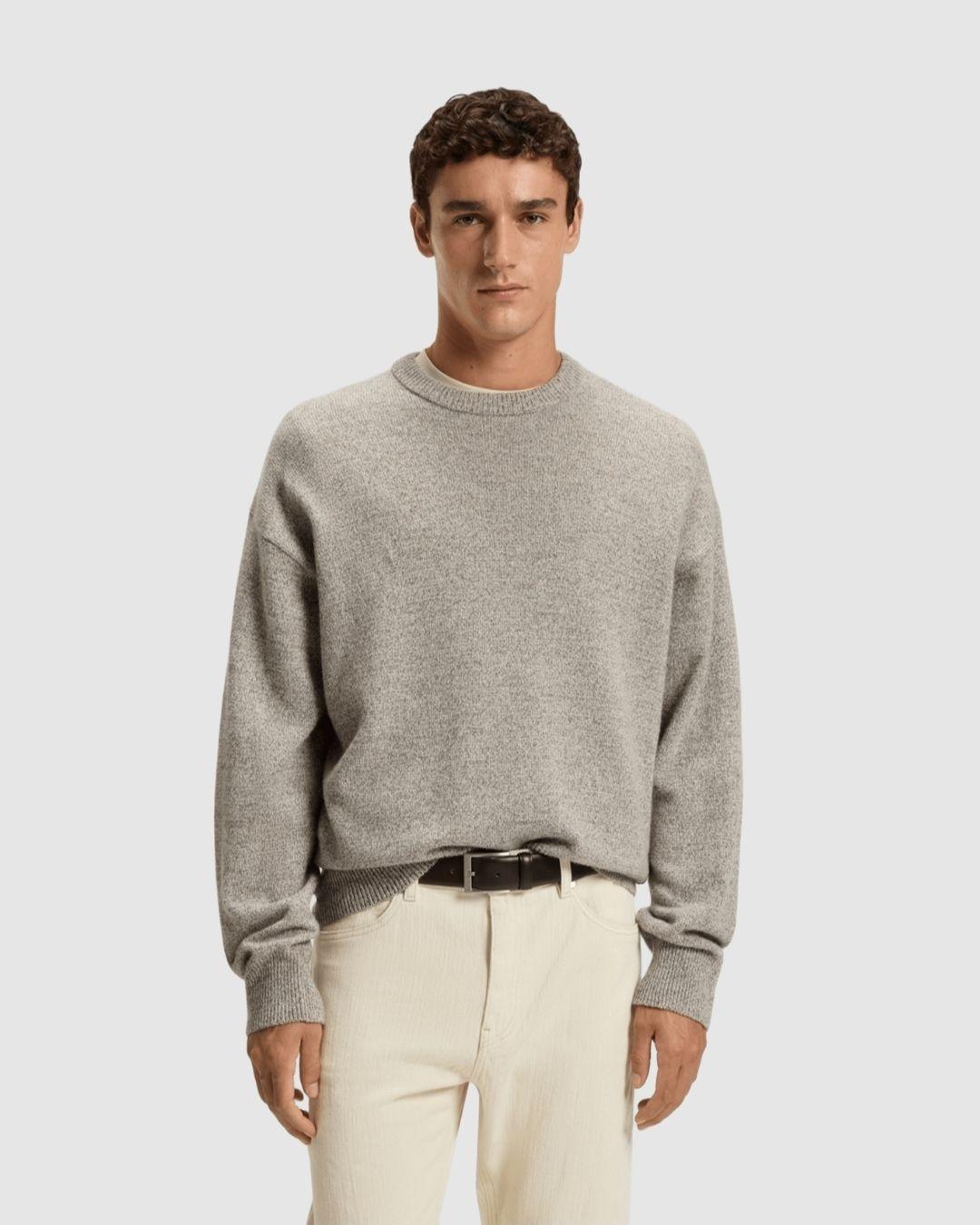 Jersey BOSS relaxed fit en lana virgen