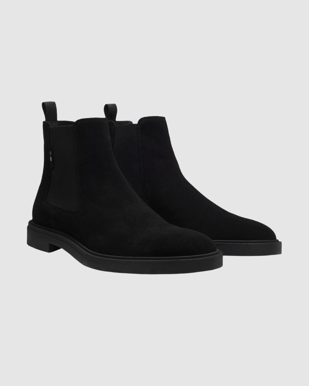 BOSS Botines de Piel Calev negro