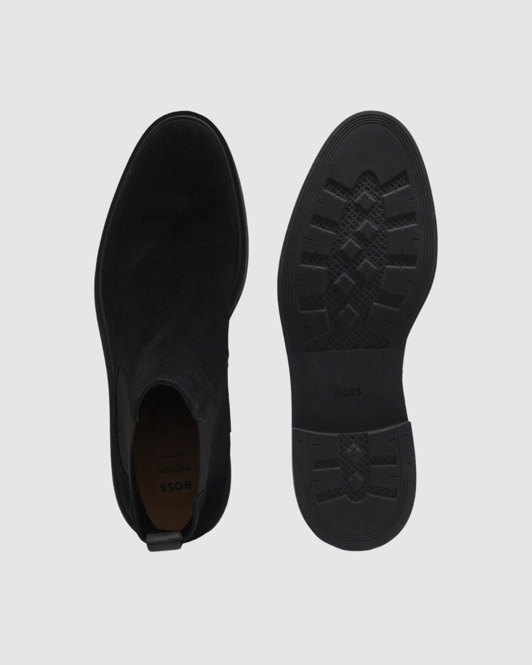 BOSS Botines de Piel Calev negro